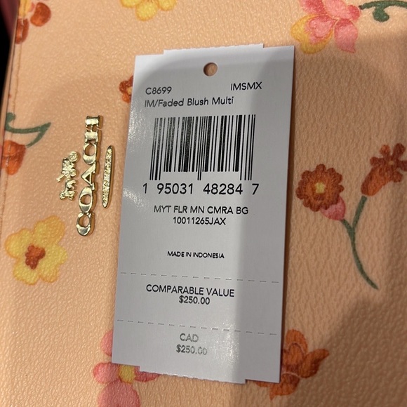 Coach c8699 Mini Camera Bag With Mystical Floral Print Faded Blush Multi - Picture 5 of 16